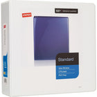 Staples® – Reliure de présentation standard à anneaux en D, 3 po, blanc-Anneaux sans interstice permettant de facilement tourner les pages