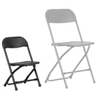 Flash Furniture Kids Plastic Folding Chair, Black Powder Coated Frame Finish, (YKIDBK)-Easy to Clean
