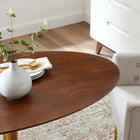 Modway Verne 48" Oval Dining Table - Gold Walnut-Walnut Veneer