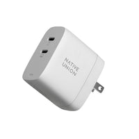 Native Union Wall Charger 67W PD GaaN - White-Unlock Power Delivery for Type-C laptops, tablets, phones, weather stations & more. Charge up to 2 devices at once with 2 USB-C ports