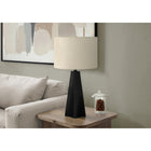 Monarch Specialties 27" H Table Lamp - Black Resin / Beige Shade-The easy 3-way rotary switch holds a single bulb (not included) for a maximum output of 100W/120V, allowing you to customize the lighting ambiance in your space