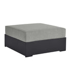 Modway - Tahoe Terrasse extérieure Aluminium revêtu en poudre Ottoman in Gris gris-Ottoman extérieur patio