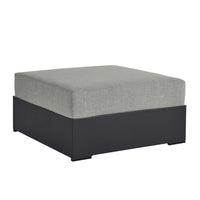 Modway - Tahoe Terrasse extérieure Aluminium revêtu en poudre Ottoman in Gris gris-Ottoman extérieur patio