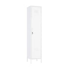 Manhattan Comfort - Armoire de rangement individuelle moderne Naomi 15 po avec casier - Blanc-Conçu avec de l’acier de haute qualité pour garantir une utilisation durable