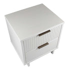 Manhattan Comfort Granville 18.11" Modern 2-Drawer Nightstand 2-Piece Set - White-15.16" L x 18.11" W x 19.49" H