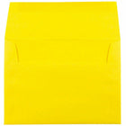 JAM Paper A6 Coloured Invitation Envelopes - 4.75 x 6.5 - Yellow Recycled - 50 Pack-Envelope Features: Straight gummed flap closure, high quality smooth paper finish, made with 30% recycled materials