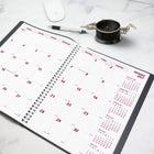 Brownline 2027 14-Month Monthly Planner Soft Cover - 11" x 8-1/2" - Black-Black
