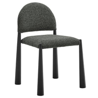Modway Hayley Upholstered Fabric Dining Side Chair - Black/Anthracite-Versatile Dining Side Chair