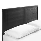 Modway Marlee Wood Full Platform Bed with Splayed Legs - Black-Assembly Required