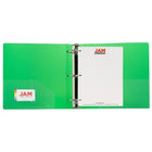 JAM Paper Plastic 3 Ring Binder, 3", Green, 2 Pack-2/pack