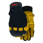Work Armour Flextime Dryhide Water-Resistant Gloves - Large - Black/Yellow-General purpose, full-grain goatskin palm
