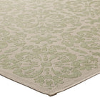 Modway - Ariana Treillis floraux vintage à l’intérieur et à l’extérieur Tapis de 5 pi l x 8 pi L - Vert clair et beige-Haute densité / Tissé à la machine