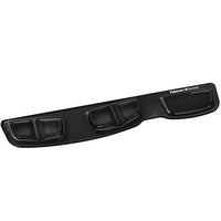 Fellowes - Repose-poignets de série professionnelle pour clavier, tissu noir, intérieur en gel-Repose-poignets Fellowes breveté Health-V Channel soulageant la pression sur les poignets afin d'aider à prévenir les problèmes reliés au syndrôme du tunnel carpien  