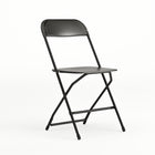 Flash Furniture HERCULES Series 650 lb. Capacity Premium Black Plastic Folding Chair-650 lb. Weight Capacity
