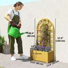 Outsunny - jardinière surélevée en bois avec treillis à claire-voie - 23,6 po L x 11,8 po l x 47,2 po H -Fabriqué en bois de sapin résistant aux fissures et garantissant une durabilité longue durée
