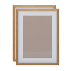 Decent Living - Cadre photo en bois massif - Teck doré - 18x24pouce - Paquet de 2-Bois massif 100 % naturel (Okan/Teck)