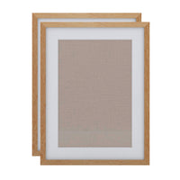 Decent Living - Cadre photo en bois massif - Teck doré - 18x24pouce - Paquet de 2-Bois massif 100 % naturel (Okan/Teck)