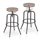 Homy Casa Counter/Bar Stool Adjutable Height Swivel - Natural - 2 Pack-Adjustable height 27.2"-30.3", fits perfectly your kitchen island counter or bar