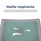 MotionGrey - Chaise de bureau ergonomique AeroMesh - Dossier en maille respirante avec accoudoirs réglables - Blanc-4