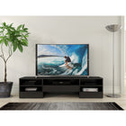 Nexera Rustik 72" TV Stand With A Drawer - Black-1 wide storage drawer in the center, mounted on metal slides