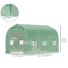 Outsunny - Serre de jardin à pied avec porte enroulable et 6 fenêtres en maille - 6,6 pi x 11 pi x 7 pi - 6 fenêtres pouvant être ouvertes et fermées pour une excellente aération  
