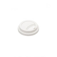 Eco-Packaging - Couvercle à Dôme Pour Gobelets Chauds en Plastique - 90mm - Blanc - Paquet de 1000-Fabriqué à partir de ressources 100 % renouvelables