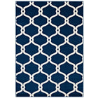 Modway - Beltara Treillis transitionnel en maillon de chaîne Tapis de 5 pi l x 8 pi L - Bleu marocain et ivoire-Tapis de transition en maillage de chaîne