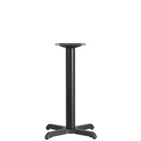 Flash Furniture – Pied de table de restaurant en fonte d’acier 22 x 22 po, base en X, colonne hauteur table 3 po de diam., noir-Base de table de restaurant