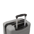 Bugatti Monaco 21.5" Hardside Carry-on  Luggage - Vegan Leather Trim -  Grey-Double 360-degree spinner wheels for smooth
and quiet rolling (8 wheels)