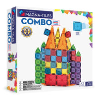MAGNA-TILES Combo 62-Piece Magnetic Construction Set-What’s Included: 2 mircoMAGS Isosceles Triangles, 4 mircoMAGS Equilateral Triangles, 8 mircoMAGS Right Triangles, 32 mircoMAGS Squares, 4 Isosceles Triangles, 12 Squares. 