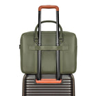 Champs Onyx Leather Briefcase - Khaki-2 inner pen holders