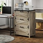 HOMCOM 2 Drawer File Cabinet with Adjustable Hanging Bars for Letter, A4 and Legal Size - Grey Wash-0.98" (25mm) thick tabletop provides a solid surface for office essentials