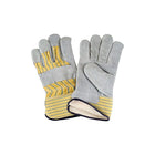 Zenith Safety - Gants D'Ajusteur, T-Grand, Paume En Cuir De Vache Refendu, Doublure En Molleton De Coton - paquet de 12-Matériau du poignet Empesé