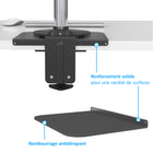 ShoppingAll - Plaque de renfort de bureau en acier pour supports d'écran - Noir-8