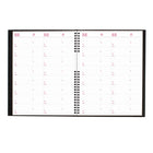 Brownline 2026 CoilPro 14-Month Monthly Planner Hard Cover with Twin-Wire Binding - 11" x 8-1/2" - Black - English-50% post-consumer recycled paper