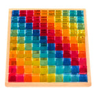 TickiT - Plateau miroir en forme de cube de pierres précieuses - Ensemble de 101-Conception Adapté Aux Enfants - Ces cubes épais sont finis avec des bords lisses qui sont parfaits pour les petites mains. Ajoutez cet ensemble aux stations sensorielles, aux activités basées sur Montessori et aux coins apaisants
