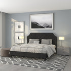 Flash Furniture Brighton King Size Tufted Upholstered Platform Bed - Black Fabric-Platform Bed