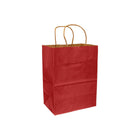 Eddie's - Sac à provisions en papier kraft 100 % recyclé - 8" x 4-3/4" x 10-1/4" - Rouge écarlate - Paquet de 100-8" x 4-3/4" x 10-1/4"