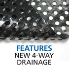 ES Robbins Grease Resistant Drain Mat , 2' x 3', Black-Black general purpose drain mat is grease resistant