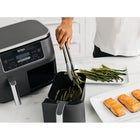 Ninja - Foodi 6-en-1 8 pintes. Friteuse à air à 2 paniers avec technologie DualZone - Noire-Deux plaques à légumes antiadhésives