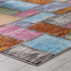 Modway Success Nyssa Abstract Geometric Mosaic Area Rug - 5 ft W x 8 ft L - Multicolored-Gripping Rubber Underside