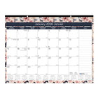 Blueline 2026 Floral Monthly Desk Pad - 22" x 17" - Bilingual-12-Month: January 2026 to December 2026