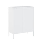 Manhattan Comfort Naomi Modern Accent and Storage Cabinets - White - Set of 2-Home Assembly Required. All Hardware Included