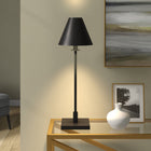Hudson&Canal - Lampe de table Clement de 71 cm de haut avec abat-jour en métal, - Bronze noirci/Bronze noirci-Conçu pour une ampoule LED de type B ou T de 4 W avec culot E12 (petite taille), ampoule non incluse