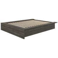 Nexera - Lit Plateforme James en Chêne Gris-Design Minimaliste et Élégant : Base de lit plateforme en chêne blond naturel, conçu en bois d'ingénierie de haute qualité pour une élégance contemporaine