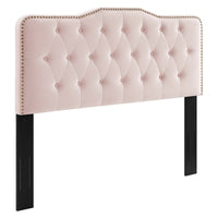 Modway Sophia Tufted Performance Velvet Full/Queen Headboard - Pink-Tufted Full/Queen Headboard