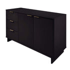 Manhattan Comfort Granville 55.04" Modern Sideboard - Black-Home Assembly Required. All Hardware Included