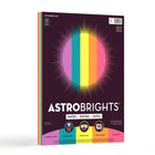 Astrobrights 24lb Colour Paper - 8.5" W x 11" H - Tropical - 5-Colour - 100 Pack-In this pack of 100 sheets, you will get 25 sheets each of Fireball Fuchsia, Cosmic Orange, Solar Yellow, Terra Green, Lunar Blue and Gravity Grape