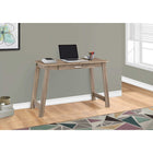 Monarch Specialties 7191 42" Computer Desk - Dark Taupe With A Storage Drawer-Features a spacious 42 L desktop and a convenient closed storage drawer with a sleek silver handle