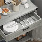 HOMCOM 29.9" L Sideboard Buffet Cabinet - Grey-Assembly required